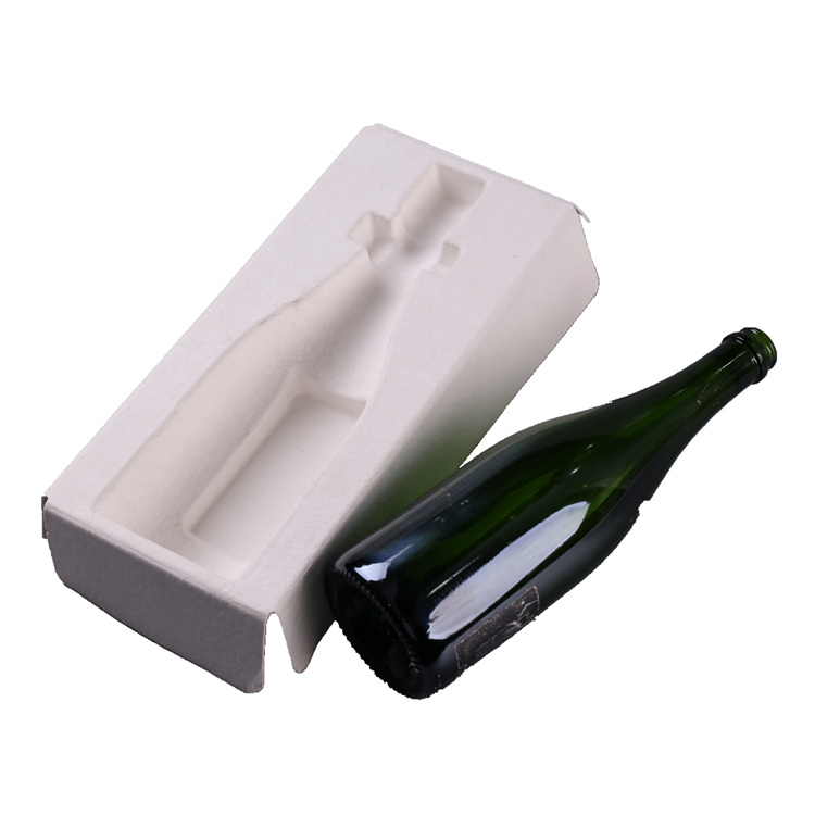 Protective Molded Fiber Pulp Wine Bottle Shipper Tray