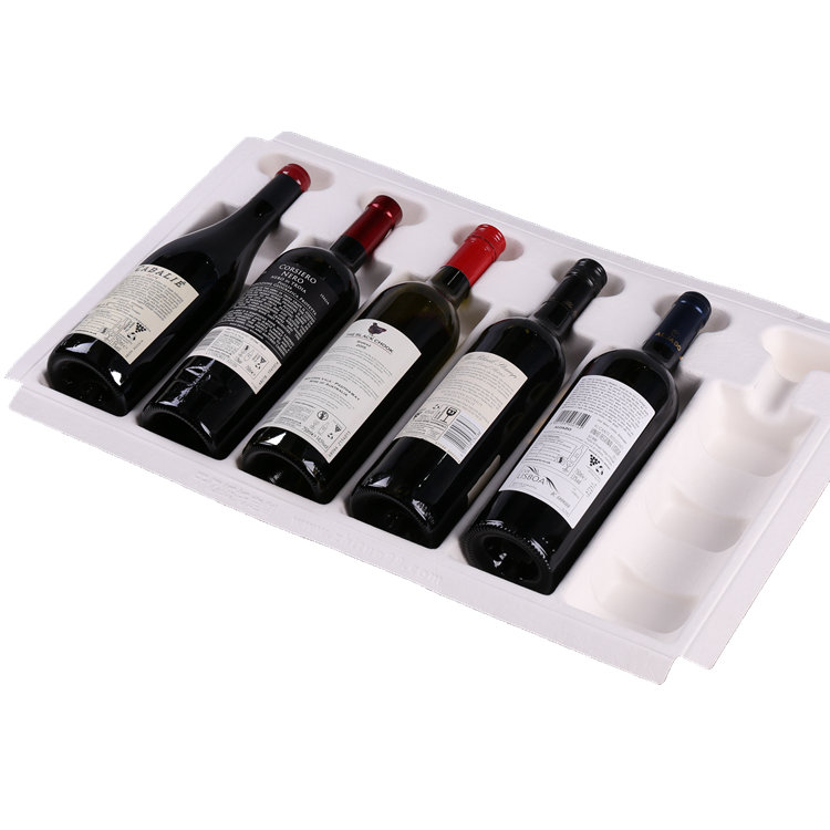 Protective & Cushioning Packaging Shipper Tray for Wine Bottles