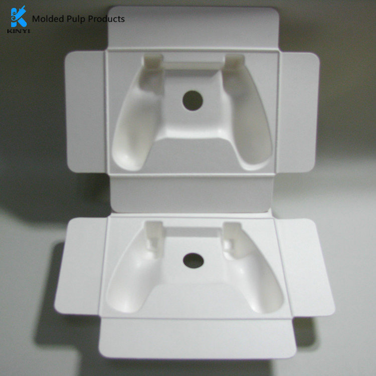 Custom Logo Bio Degradable Pulp Packaging Tray for GamePad Controller